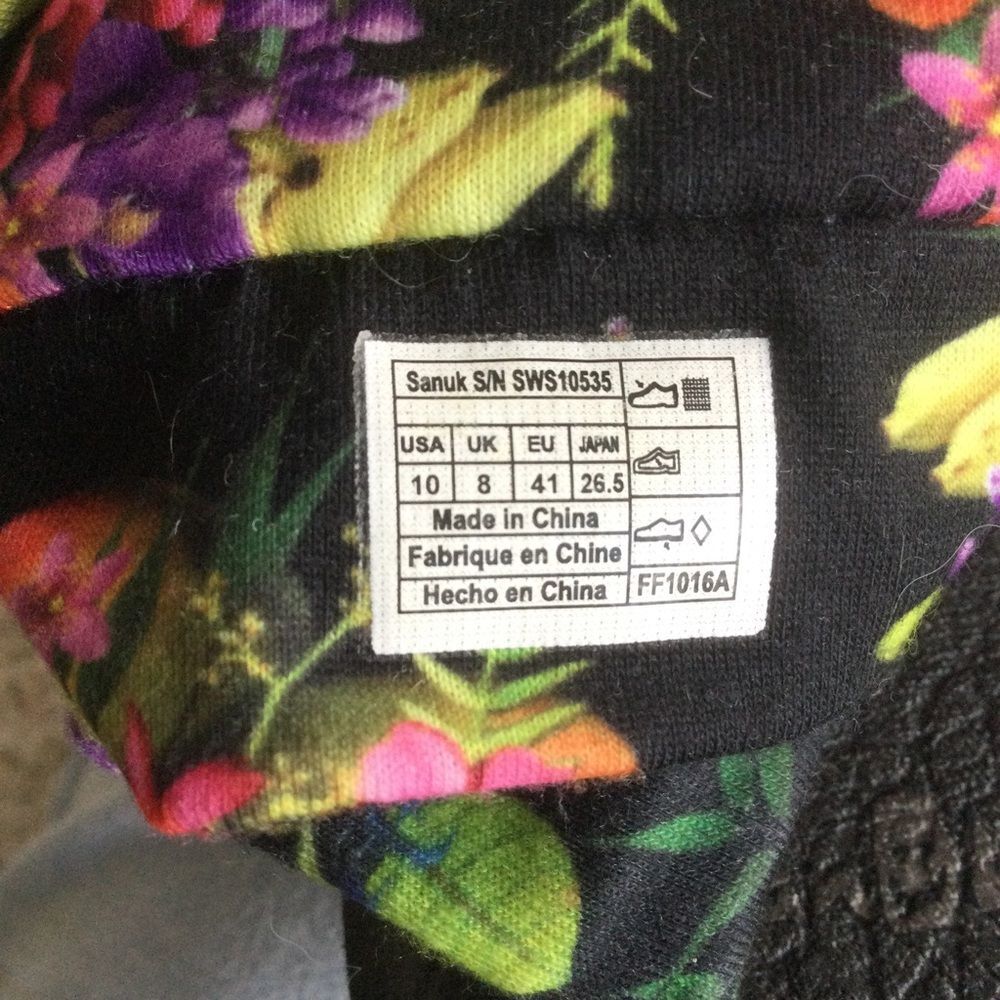 Sanuk Floral Slingback Yoga Thong Sandal Size 10 - Picture 8 of 9